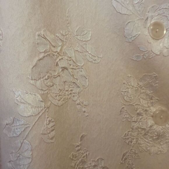 Vintage Crabtree & Evelyn Petal Pink Embossed Top Size M Pastel, Old Money - Picture 5 of 12